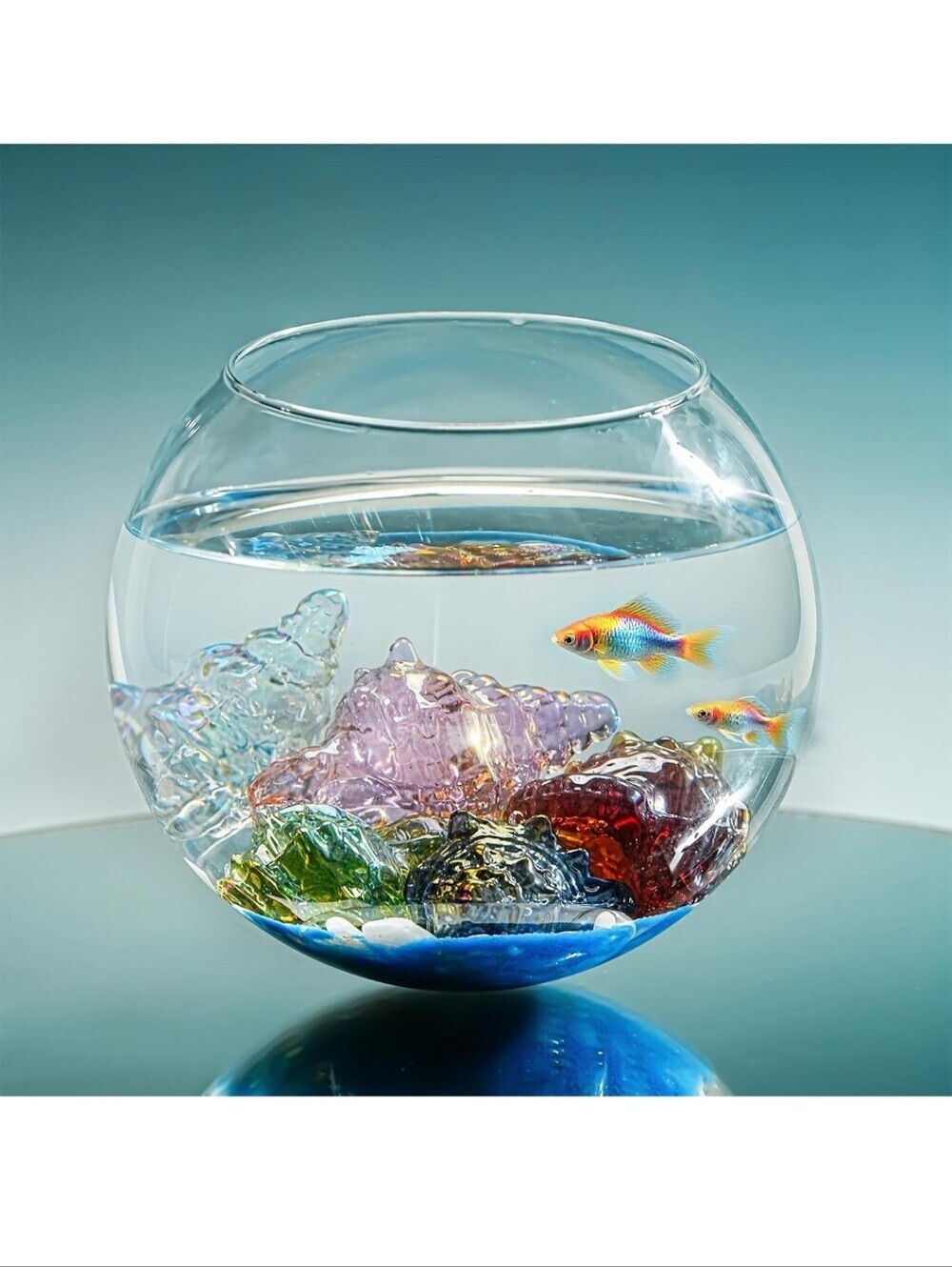 Hand-Blown Glass Shell Accent - Multicolor Set - Picture 6 of 7
